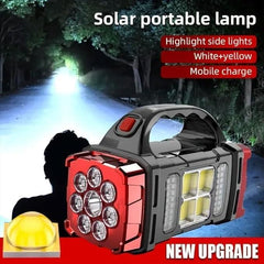 Multifunctional Solar Waterproof Flashlight with USB Charging