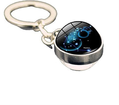 Zodiac Gemstone Keychain
